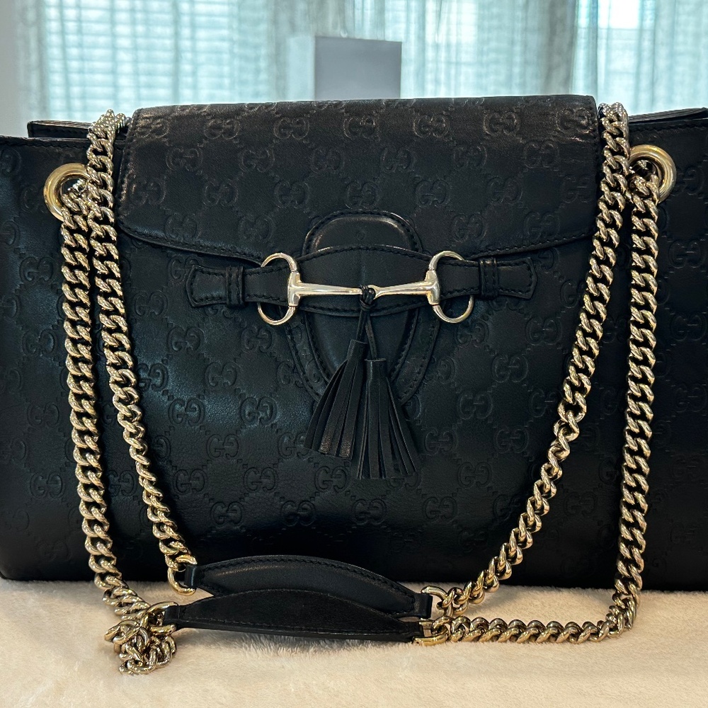 Large Guccissima Emily Shoulder Bag